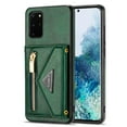 thumbnail image 3 of Dteck Case For Samsung Galaxy S20 FE (Fan Edition) 6.5-inch,Luxury Leather Zipper Card Holder Wallet Cross Body Shoulder Strap Case for Galaxy S20 FE 5G/4G Hybrid Rubber Kickstand Cover,Green, 3 of 8