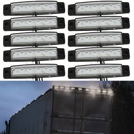 

10Pcs White Marine Boat Led Cabin Courtesy Lights Deck Stair Stern Transom Light