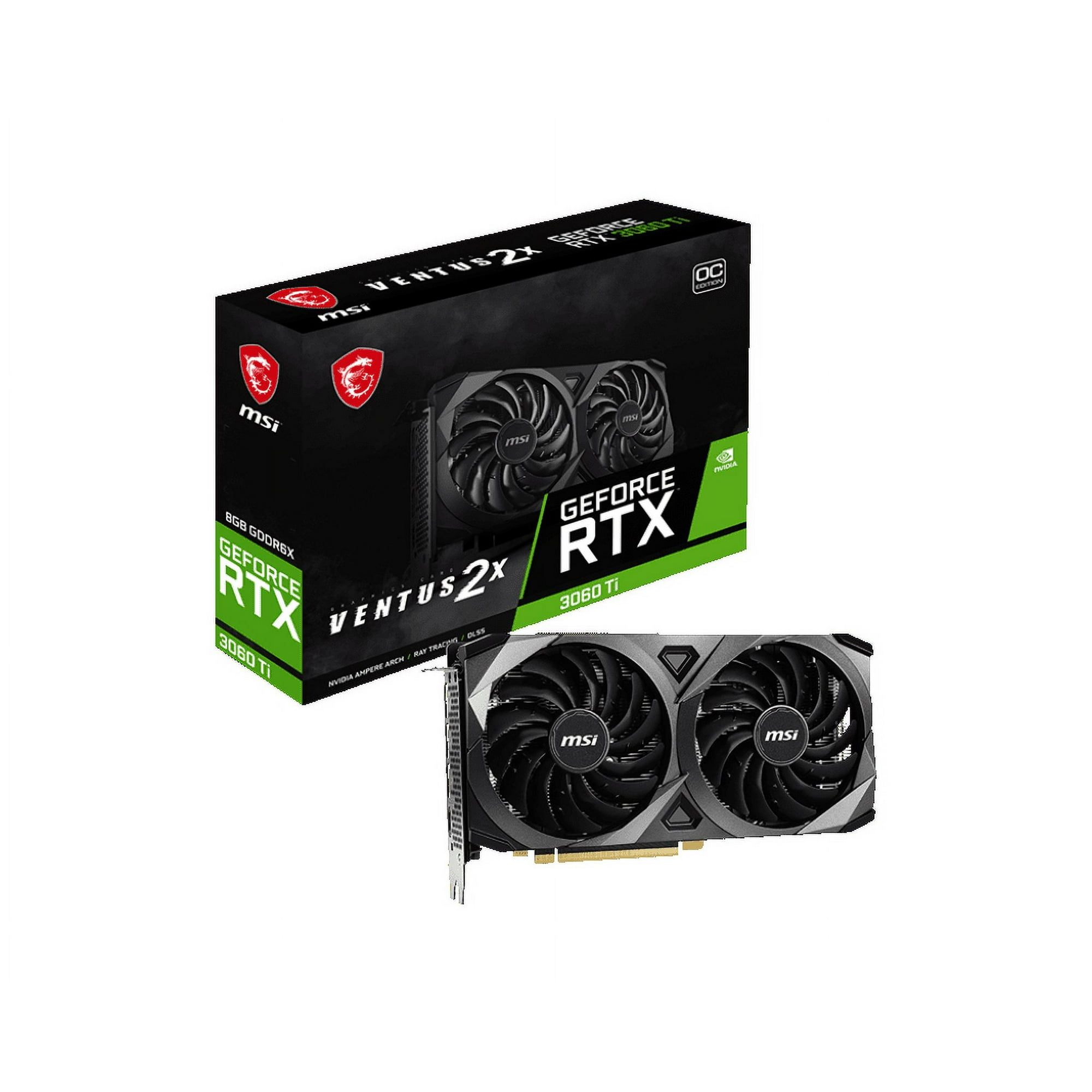 MSI RTX3060Ti 8GB Ventus　LHR MSI RTX 3060 Ti LHR 8GB GDRR6X, 256-Bit, HDMI/DP, Nvlink