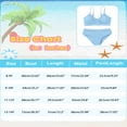 thumbnail image 2 of GYRATEDREAM Girl's Cute Two Piece Swimsuit V Neck Spaghetti Strap Wireless Bikini Set Kids Tankini Bathing Suit Sport Swimwear for 8-9Y Blue, 2 of 9