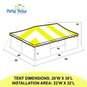 Party Tents Direct Weekender West Coast Frame Party Tent, Yellow, 20 ft x 30 ft