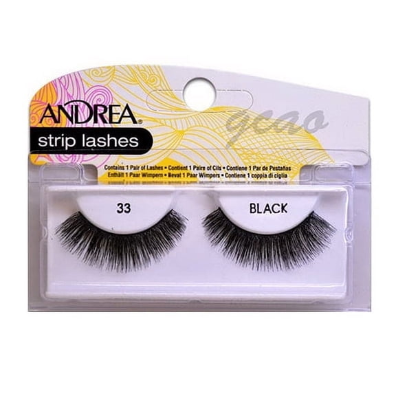 Andrea Lashes Strip Style 33, Black, 1 Set