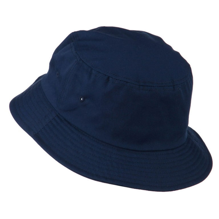 Big Size Cotton Blend Twill Bucket Hat - Navy XL-2XL - Walmart.com