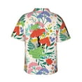 thumbnail image 3 of Balery Mushroom and Frogs Print Men's Hawaiian Shirts Short Sleeve Beach Shirt Relaxed Fit Vacation Button Down Shirts-Large, 3 of 9