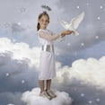 thumbnail image 2 of Girls Angel Dress, White Fairy Tale Tutu for Halloween & Parties, 2 of 6