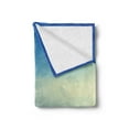 thumbnail image 2 of Ocean Soft Flannel Fleece Throw Blanket, Tropical Island Paradise Beach at Sunset Time Waves and the Misty Sea Image, Cozy Plush for Indoor and Outdoor Use, 50" x 70", Cream Turquoise, by Ambesonne, 2 of 5