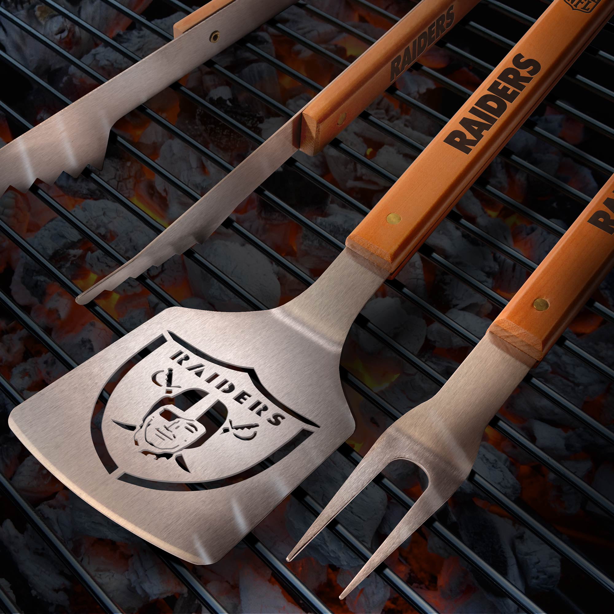 Officially Licensed NFL Spirit Series 3-piece BBQ Set - Raiders