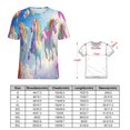 thumbnail image 2 of Rainbow Horse with Wings Women's Short Sleeve T-Shirt Crew Neck Casual Summer Trendy Loose Fit Tops, 2 of 6