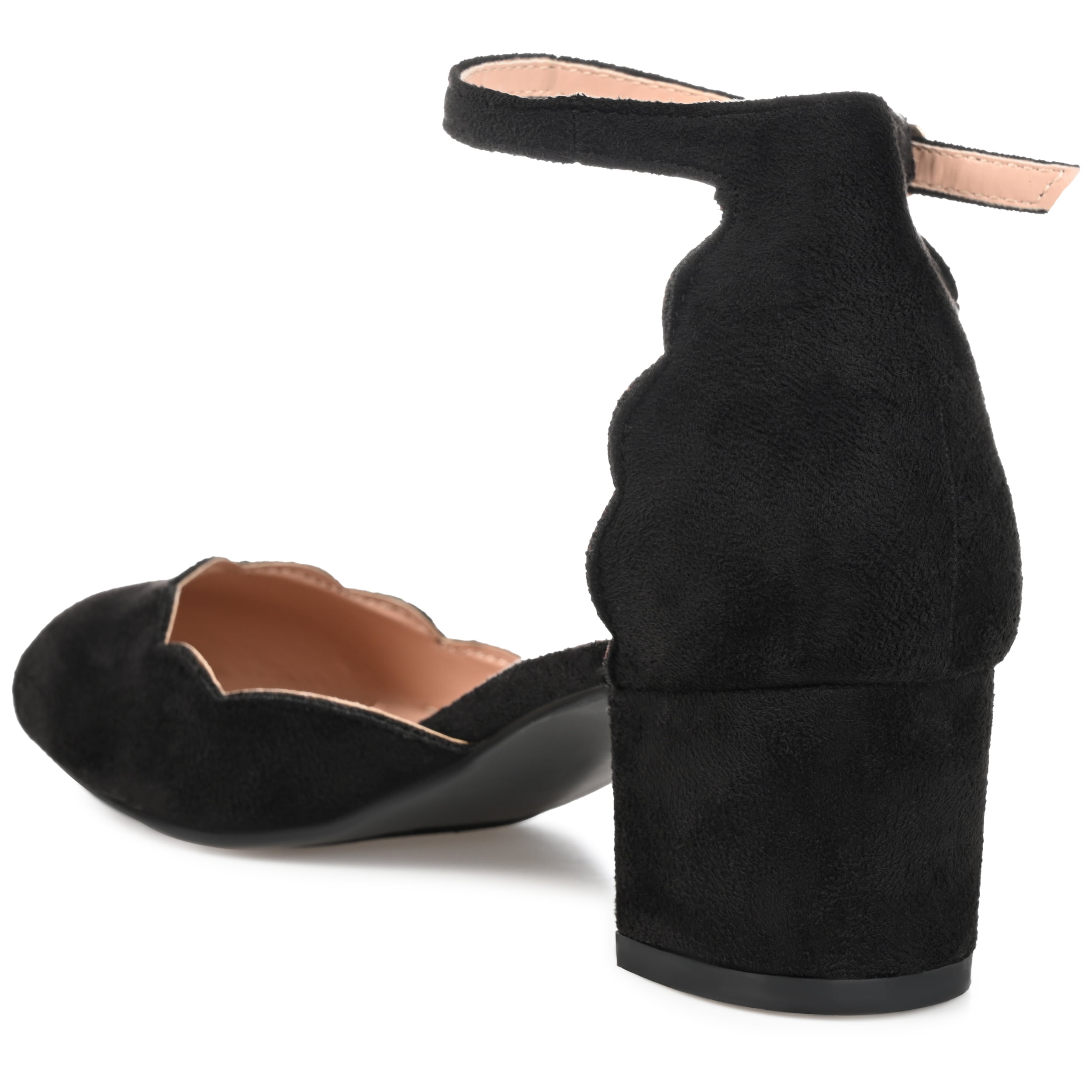 Journee Womens Edna Round Toe Low Block Heel Pumps, Widths Available