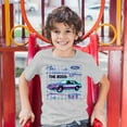 thumbnail image 3 of Tee Hunt Ford Mustang GT The Boss Kid's T-Shirt Muscle Car Licensed Ford Boys Girls Tee, Gray, Small, 3 of 5