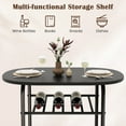 thumbnail image 5 of Gymax 3 Piece Dining Set Home Kitchen Furniture Table and 2 Chairs Black, 5 of 10
