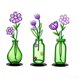 thumbnail image 1 of 3 piezas de flores de metal para decoración de pared, adornos colgantes decorativos de hierro, decoración floral para el hogar, la oficina o el Estilo D, 1 of 8