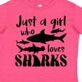 thumbnail image 4 of Inktastic Just a Girl Who Loves Sharks Girls Toddler T-Shirt, 4 of 5