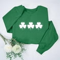 thumbnail image 2 of Rutainlusire Womens Trendy Loose St. Patricks Day Printed Sweatshirts Shirts Women's Fashion Casual St. Patrick's Day Print Round-Neck Long Sleeve Pullover Sweatshirt Top, 2 of 5