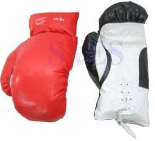 Last Punch Adult PVC Boxing Gloves with Head Gear for Boxing, Black & Red, Adult-sized, 2 Piece