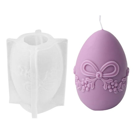 

Firxreer Egg Silicone Candle Molds | Floral Easter Decorations Resin Casting Candle Mold | DIY Crafting Supplies for Fondant Cake Fondant Chocolate Aromatherapy Candle