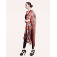thumbnail image 6 of WeHello Women's Bohemian Burnout Velvet Long Tassel Kimono Beach Cover Up Shawl, RustyMint Green, 6 of 15