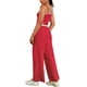 thumbnail image 3 of Conjunto de chándal para mujer ATHLECHIC, con tirantes de espagueti, top corto y pantalones rectos, XL, rojo, 3 of 5