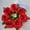 Red, variant on Elegant Simulated Rose Wedding Car Decoration Set - 9 Artificial Roses with Ribbon and Suction Cups for Romantic Decor