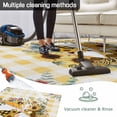 thumbnail image 5 of Sunflower Outdoor Rug for Patio/Deck/Porch, Non-Slip Large Area Rug 6 x 9 Ft, Gnomes Yellow Checkered Eucalyptus Leaves Indoor Outdoor Rugs Washable Area Rugs, Reversible Camping Rug Carpet Runner, 5 of 8