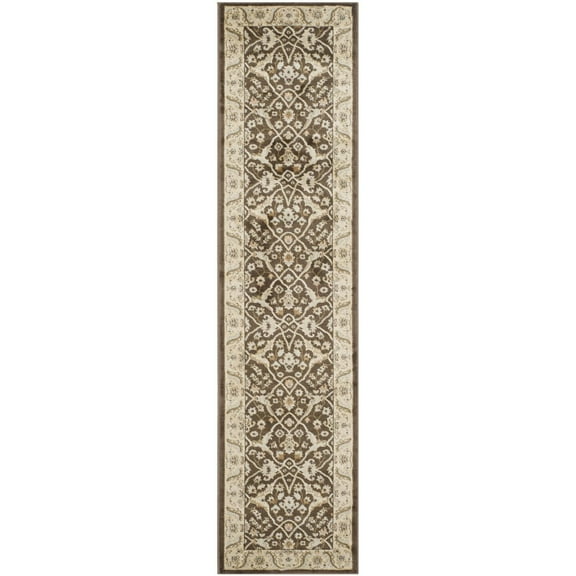 Safavieh Florenteen Renata Traditional Oriental Rug Brown/Ivory 2' x 8' Runner N/A 8' Runner Runner, Indoor Living Room, Bedroom Rectangle