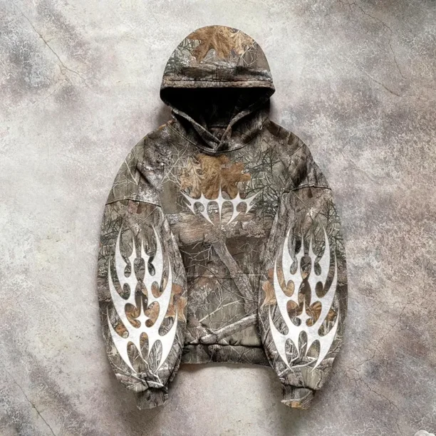 Y2k-Sudadera con capucha para hombre y mujer, abrigo holgado de manga larga con cremallera y bordado de Hip Hop, Estilo Vintage, Harajuku