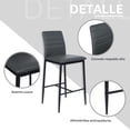 thumbnail image 3 of Set of 2 Bancos Alto con Respaldo y Reposapié, Color Gris HOMEMAKE FURNITURE Moderno, 3 of 6
