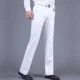 thumbnail image 2 of Pantalones de traje ajustados para hombre, de poliéster trenzado, color blanco, para verano, antiarrugas, ropa de diseño, ropa de trabajo, 2024, 2 of 5