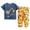 R407-Dark Blue, variant on NOLDARES Newborn Baby Boy Outfits 2 Pieces Cotton Crewneck Short Sleeve Top Tee Print Casual Cargo Shorts Truck Clothes(Navy,5-6 Y)