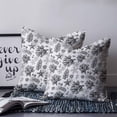 thumbnail image 2 of 18x18 Pillow Covers Set of 2, Black Coastal Throw Pillow Covers Decorative Couch Cushion Case, Coral Starfish Seaside Summer Beach Microfiber Square Pillowcases for Bedroom Car Living Room, 2 of 7
