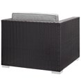 thumbnail image 3 of Gather Outdoor Patio Armchair in Espresso Gray, 3 of 3