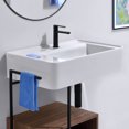 thumbnail image 6 of Alfi Trade B-RA75-1H 30 in. Rectangular Wall Mount Sink with Single Faucet Drilling & Rear Center Drain Location, 6 of 7