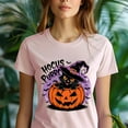 thumbnail image 5 of Hocus Purrcus Cat Shirt for Adults, Funny Witch Pumpkin Graphic Tee, White, Size L, 5 of 6