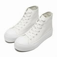 thumbnail image 2 of Womens Mens High Top Canvas Sneakers Lace Up Platform Casual Shoes Classic Comfortable Fashion Sneakers, 2 of 6