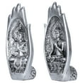 thumbnail image 2 of XingJian Statue Rétro en Résine Bouddha - Décoration Maison Argentée, 2 of 10