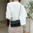 thumbnail image 6 of New bag women's fashion Pearl handbag chain shoulder crossbody bag - black, 6 of 6