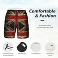 thumbnail image 3 of Mens Union Jack Flag Swimming Trunks with Compression Liner Beach Quick Dry Swim Shorts, 3 of 6