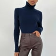 thumbnail image 2 of MITCOWBOY Turtleneck Women Women Soft Sweater Slim Fit Lightweight Long Sleeve Turtleneck Tops Undershirt Turtle Necks Tops for Women Mock Turtleneck for Women, 2 of 8