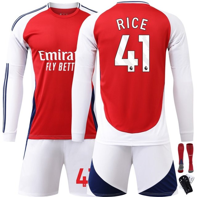 GZSL 2425 England Soccer Club Home Training Jersey, NO.41 Fans Trainning Football Jerseys Kits For Kids And Adult 4 Piece Set
