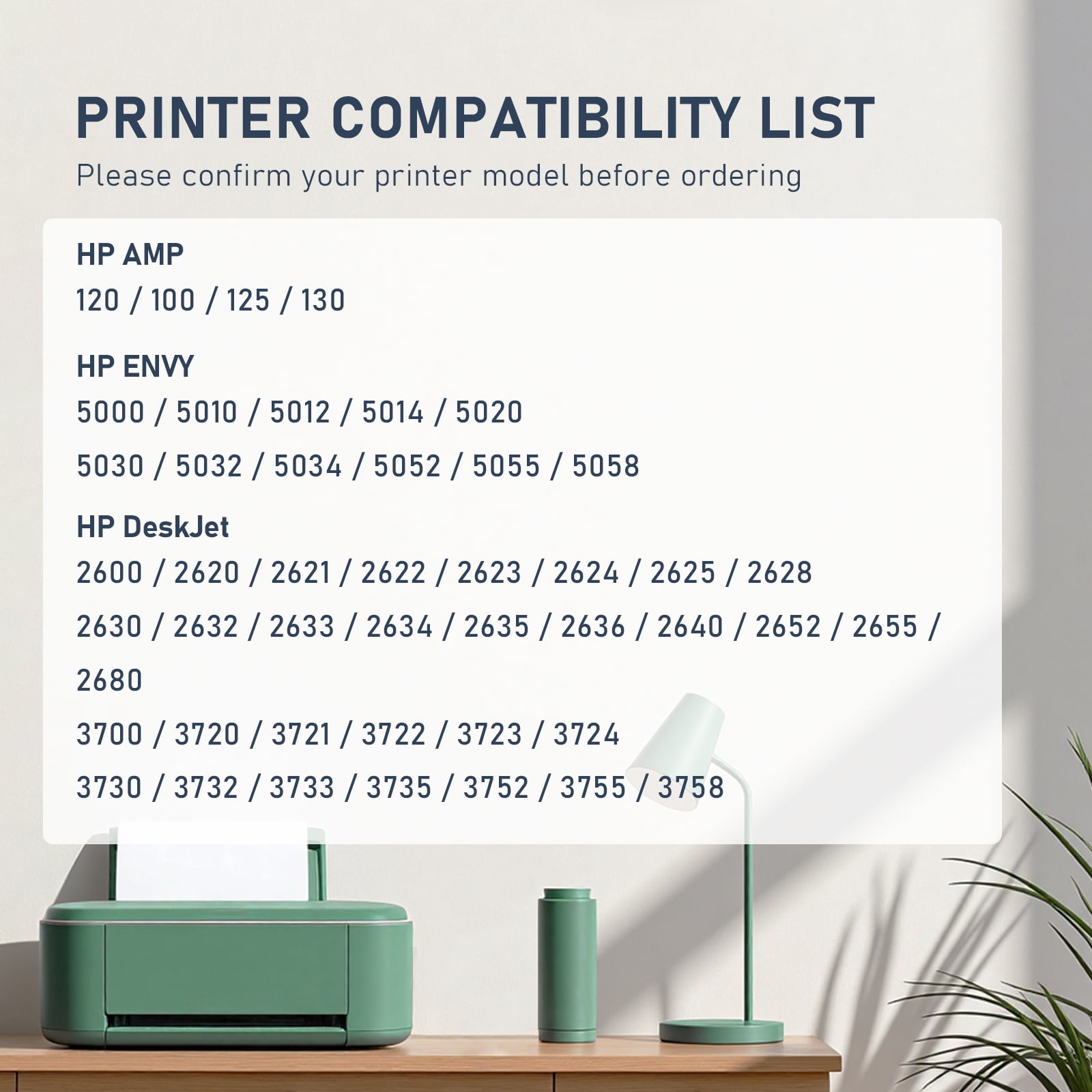 65XL Ink Cartridge Compatible for HP 65 Ink Cartridge for HP Ink 65 for HP Envy 5055 DeskJet 3772 3755 Printer Ink (2-Pack)