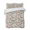 thumbnail image 2 of Red Floral Full Size Down Alternative Comforter, Lightweight Comforter Quilt Bedding Set with Pillow Shams Botanical Watercolor Vintage Flower Leaf All Seasons Bed Comforter Duvet Insert 78"x90", 2 of 7