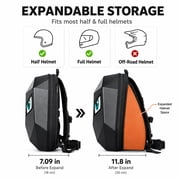 Gelrova 19-Inch LED Motorcycle Backpack, Hard Shell Riding Backpack with Programmable LED Eyes, App Control, Black