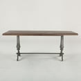 thumbnail image 7 of World Interiors ZWRG7638 76 in. Regina Rectangle Dining Table with Reclaimed Teak Top, Brown, 7 of 7