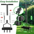 thumbnail image 4 of Lawn Aerator Garden Tool with Soil Core Tray, 38” Manual Grass Plug Aerators & A Cleaning Tool, Coring Aeration Tools with 3 Tines for Gardening, Soil Compaction, Lawn Yard Care, Patented Black, 4 of 5
