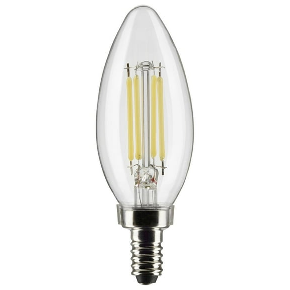 Satco 5.5 Watt B11 LED - Clear - Candelabra Base - 2700K - 500 Lumens - 120 Volt - 2