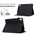 thumbnail image 4 of Dteck Case for ipad 9.7 inch 5th/6th Generation 2017/2018, Protective Leather Case for ipad 9.7 Air 1/2 Gen, Embossed Stand with Multiple Viewing Angles Stand PU Leather Back Cover, Black, 4 of 7
