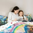 thumbnail image 4 of Manfei Ancient Dinosaur 7-Piece Twin Bedding Sets,Tropical Botanical Coconut Bedding Comforter Set,Rainbow Print Sheet Sets For Kids,Microfiber Bedroom Decor Reversible, 4 of 8