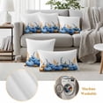 thumbnail image 6 of Blue Pumpkin Fall Outdoor Waterproof Pillow Covers, Thanksgiving Botanical Autumn Decorative Rectangle Throw Pillowcase Sofa Cushion Sham for Patio/Couch/Chair, 20"x12" 2 Pack, 6 of 8