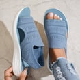 thumbnail image 4 of Women Sandals Mesh Platform Sandals Elastic Soft Sole Shoes Lightweight Casual Footwear Breathable For All Summer Occasions ,Us Size:9.5, 4 of 5