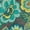 Unframed, variant on Art.com Floral Assortment Teal on Dark Grey Crop I Art Print by Hugo Wild, 16" x 16"
